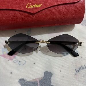 Cartier Signature C Series Frameless Diamond Sunglasses